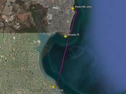 Sandgate to Redcliffe Map