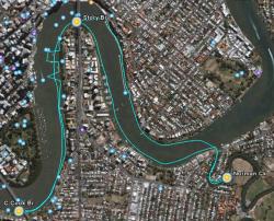 Brisbane River City Reach Map